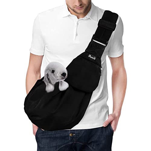 Lukovee Haustier-Tragetasche, verstellbarer gepolsterter Riemen, atmungsaktive Baumwolle, Vordertasche, Sicherheitsgurt, für kleine Hunde, Welpen, Katze, maschinenwaschbar, Schwarz, Größe L Lukovee Haustier-Tragetasche, verstellbarer gepolsterter Riemen, atmungsaktive Baumwolle, Vordertasche, Sicherheitsgurt, für kleine Hunde, Welpen, Katze, maschinenwaschbar, Schwarz, Größe L von Lukovee