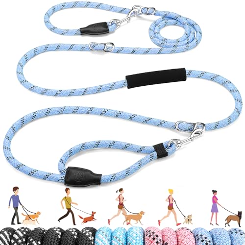 Lukovee Hundeleine, verstellbare Trainingsleine, 3 m, 1,27 cm, Nylon, strapazierfähig, kein Ziehen, für große und mittelgroße Hunde, verhedderungsfrei, reflektierend, für Spaziergänge, Laufen, (BL Lukovee Hundeleine, verstellbare Trainingsleine, 3 m, 1,27 cm, Nylon, strapazierfähig, kein Ziehen, für große und mittelgroße Hunde, verhedderungsfrei, reflektierend, für Spaziergänge, Laufen, (BL von Lukovee