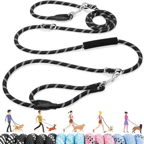 Lukovee Hundeleine, verstellbare Trainingsleine, 3 m, 1,27 cm, Nylon, strapazierfähig, kein Ziehen, für große und mittelgroße Hunde, verhedderungsfrei, reflektierend, für Spaziergänge, Laufen, (DB Lukovee Hundeleine, verstellbare Trainingsleine, 3 m, 1,27 cm, Nylon, strapazierfähig, kein Ziehen, für große und mittelgroße Hunde, verhedderungsfrei, reflektierend, für Spaziergänge, Laufen, (DB von Lukovee