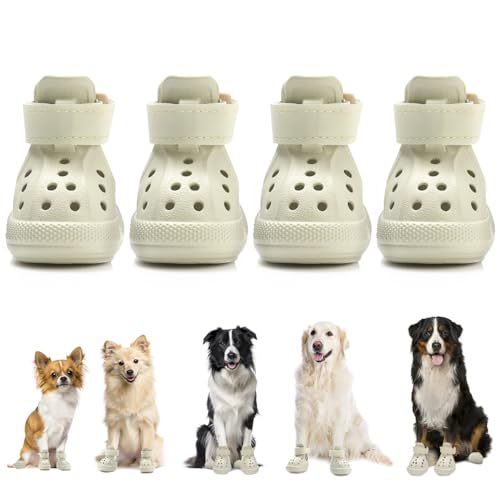 Lukovee Hundeschuhe für heißen Bürgersteig – atmungsaktive, rutschfeste Hundesandalen mit reflektierenden Streifen, einfaches An- und Ausziehen, leicht zu reinigende Sommer-Outdoor-Haustierstiefel für von Lukovee