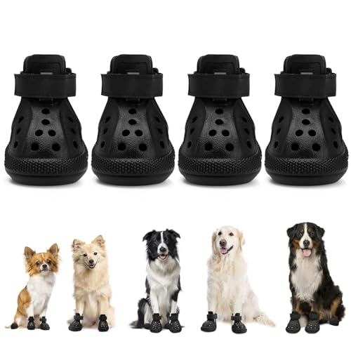 Lukovee Hundeschuhe für heißen Bürgersteig – atmungsaktive, rutschfeste Hundesandalen mit reflektierenden Streifen, einfaches An- und Ausziehen, leicht zu reinigende Sommer-Outdoor-Haustierstiefel für von Lukovee