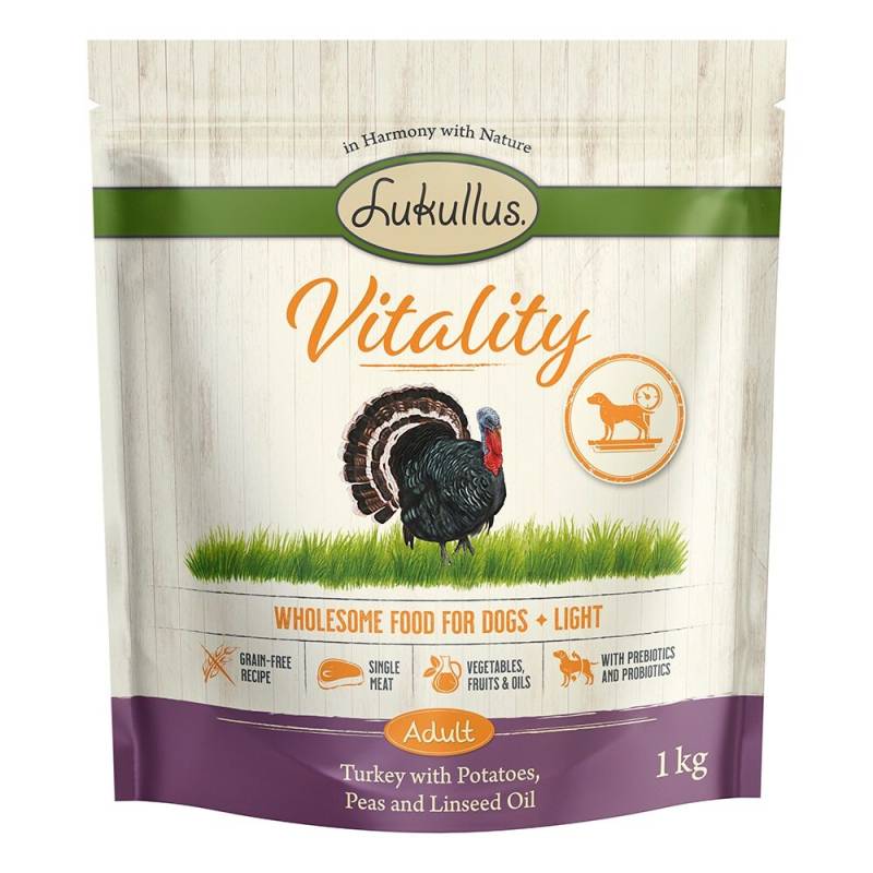 1 kg / 1,5 kg Lukullus Naturkost zum Probierpreis! - Vitality Adult Truthahn 1 kg von Lukullus