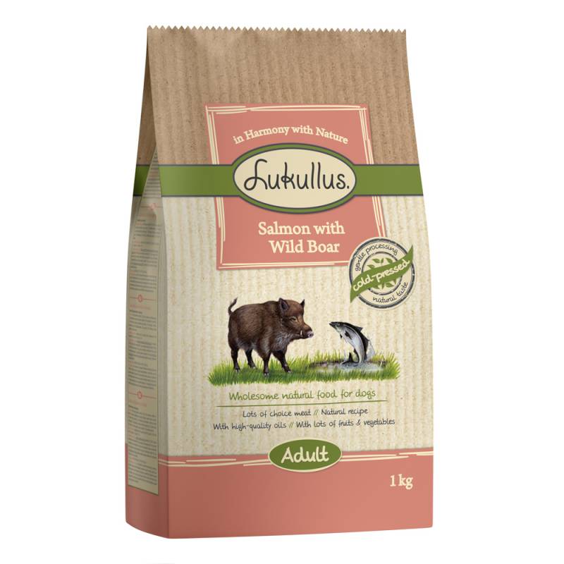 1 kg / 1,5 kg Lukullus zum Sonderpreis! - Kaltgepresst Lachs & Wildschwein 1 kg von Lukullus
