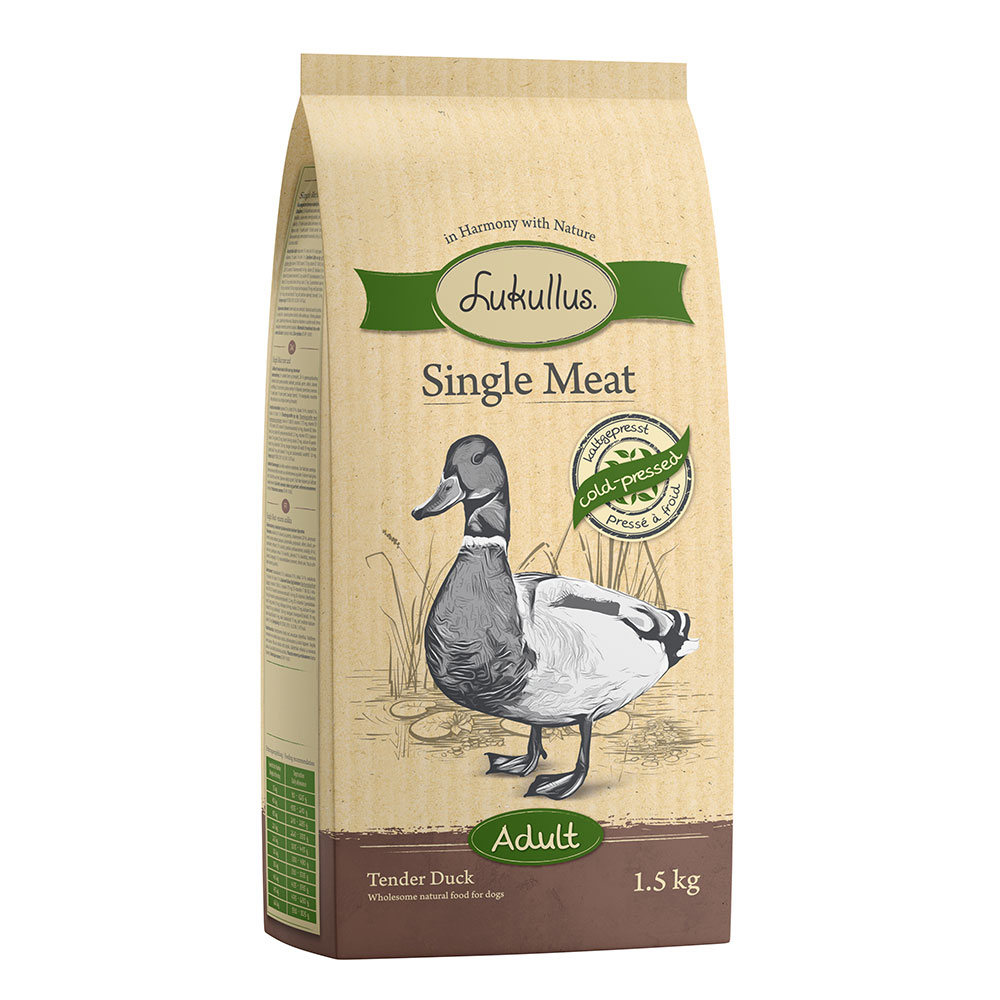 1 kg / 1,5 kg Lukullus zum Sonderpreis! - Kaltgepresst Single Meat Zarte Ente 1,5 kg von Lukullus
