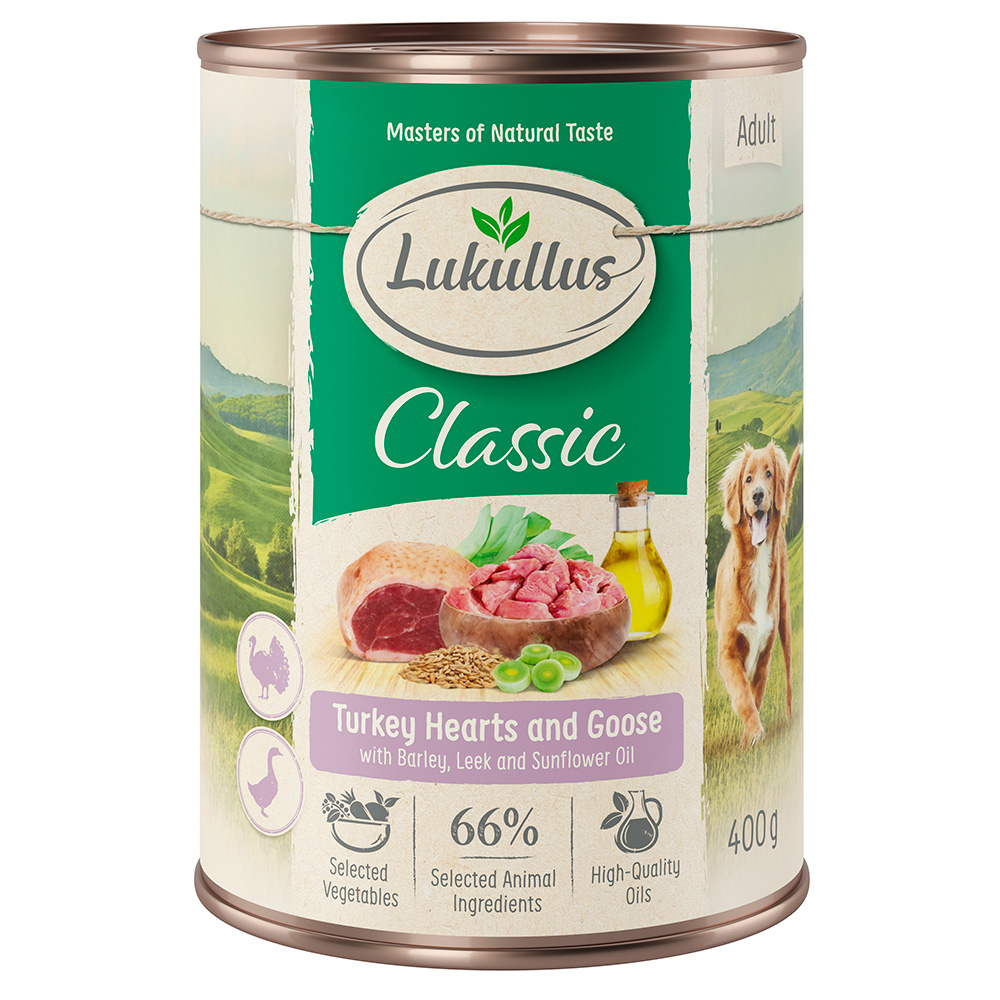 6 x 400 g Lukullus Naturkost zum Probierpreis! - Putenherzen & Gans Adult 6 x 400 g Lukullus Naturkost zum Probierpreis! - Putenherzen & Gans Adult von Lukullus