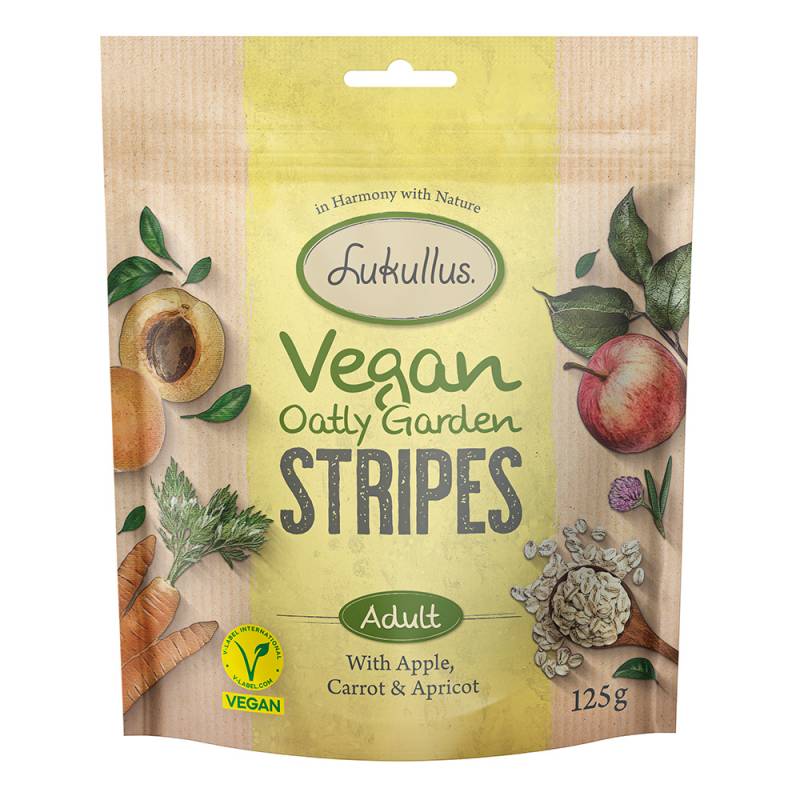 Lukullus Vegan Garden Stripes Apfel, Karotte & Aprikose - Sparpaket 3 x 125 g von Lukullus