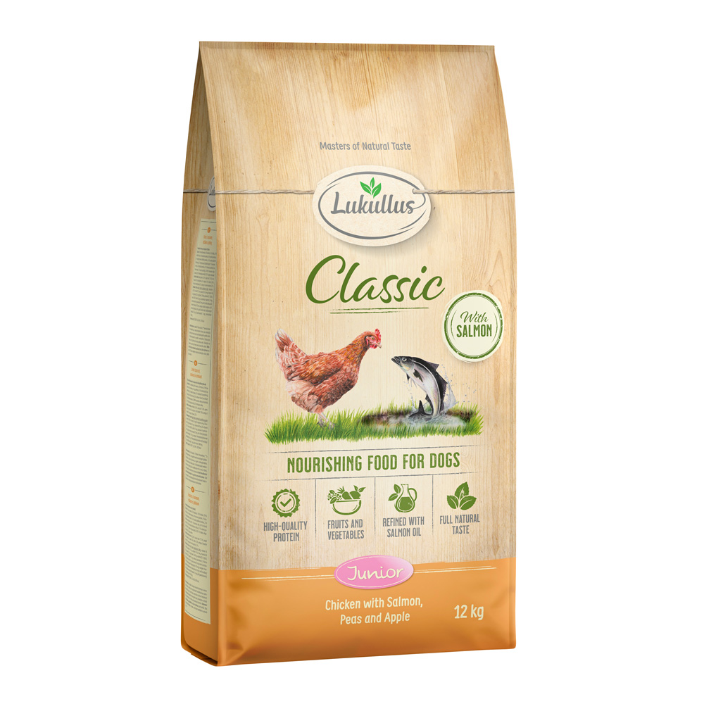 Lukullus Classic Junior Huhn & Lachs - Sparpaket: 2 x 12 kg neue Rezeptur Lukullus Classic Junior Huhn & Lachs - Sparpaket: 2 x 12 kg neue Rezeptur von Lukullus