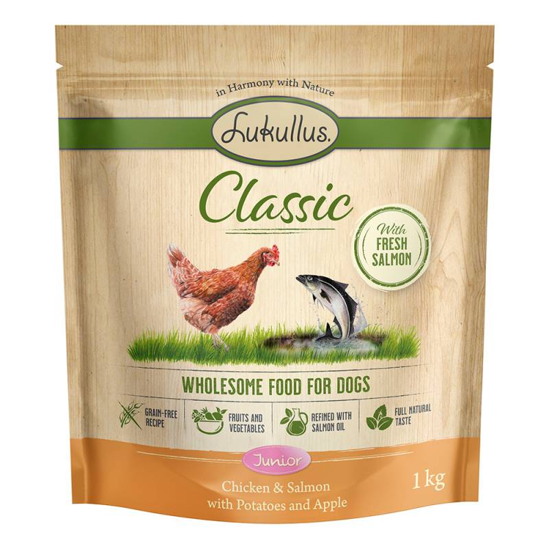 Lukullus Classic Junior Huhn & Lachs  - Sparpaket: 2 x 12 kg von Lukullus