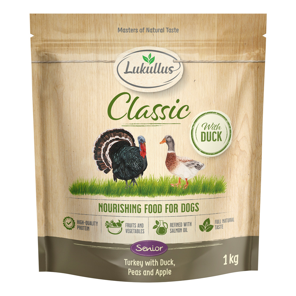 Lukullus Classic Senior Truthahn & Ente - Sparpaket: 5 x 1 kg neue Rezeptur Lukullus Classic Senior Truthahn & Ente - Sparpaket: 5 x 1 kg neue Rezeptur von Lukullus
