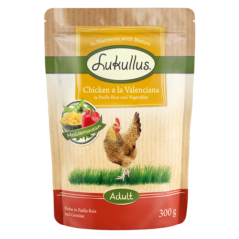 Lukullus Frischebeutel Huhn in Paella-Reis und Gemüse 6 x 300 g Valenciana von Lukullus