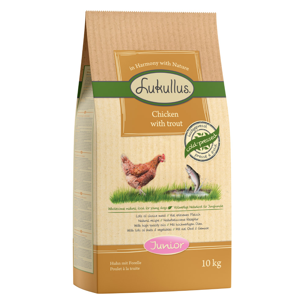 Lukullus Kaltgepresste Junior Huhn & Forelle - 10 kg von Lukullus