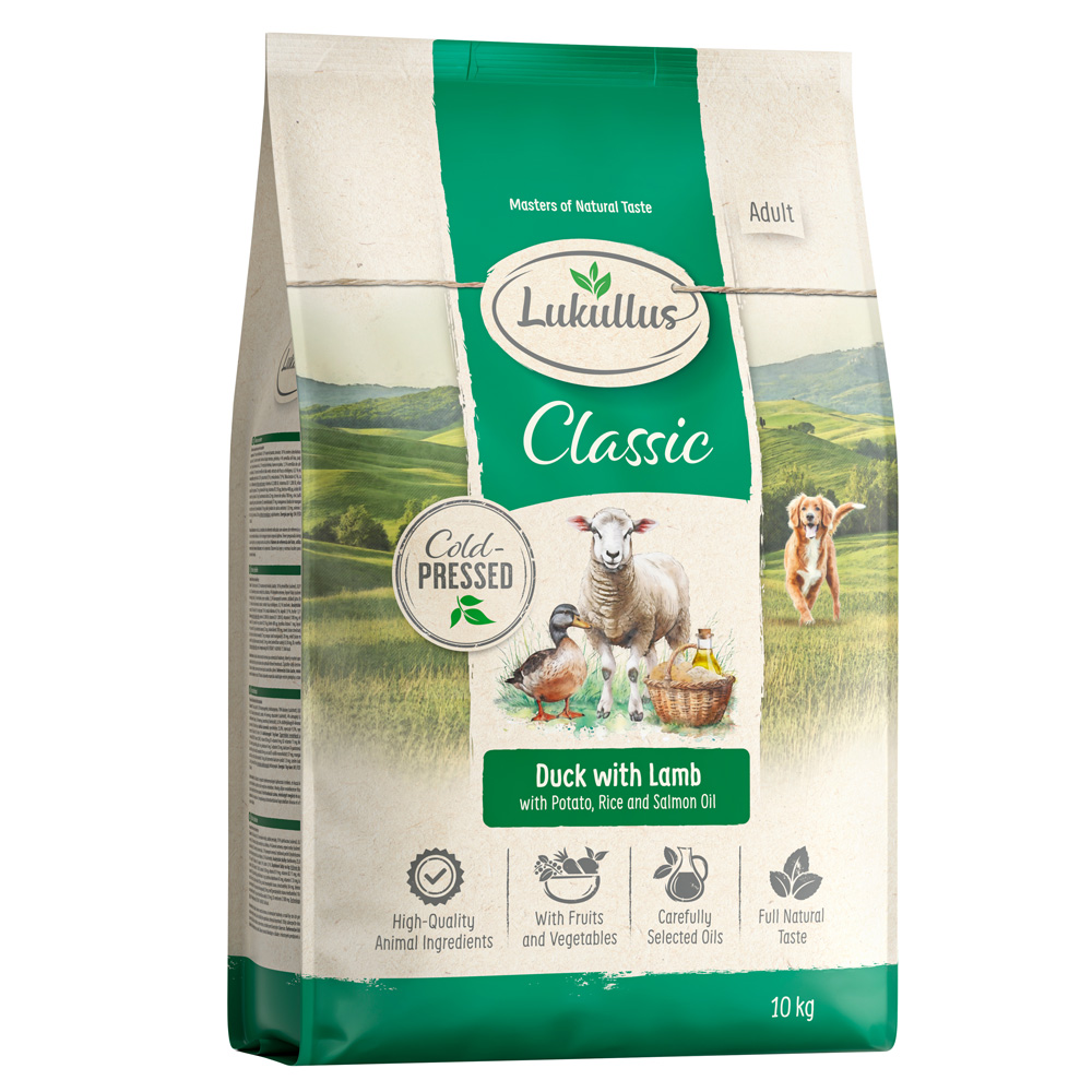 Lukullus Kaltgepresst Barbarie-Ente & Lamm - 10 kg: neue Rezeptur von Lukullus