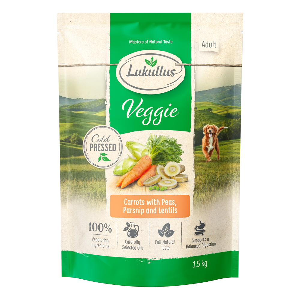 Lukullus Kaltgepresst Veggie - Sparpaket: 4 x 1,5 kg: neue Rezeptur von Lukullus