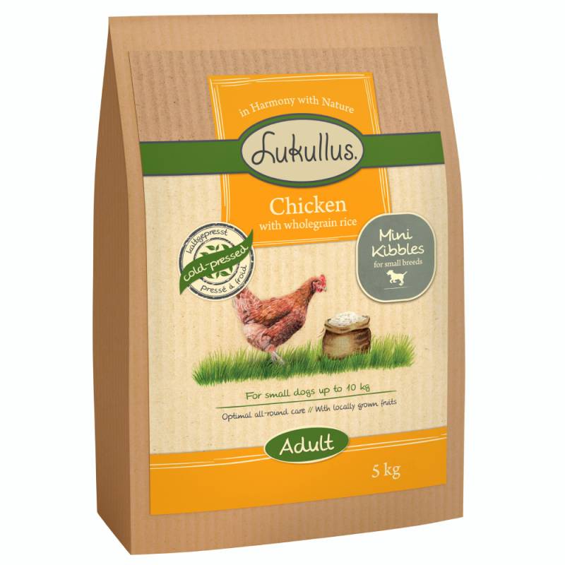 Lukullus Mini Kaltgepresst Huhn mit Vollkornreis - Sparpaket: 3 x 5 kg von Lukullus