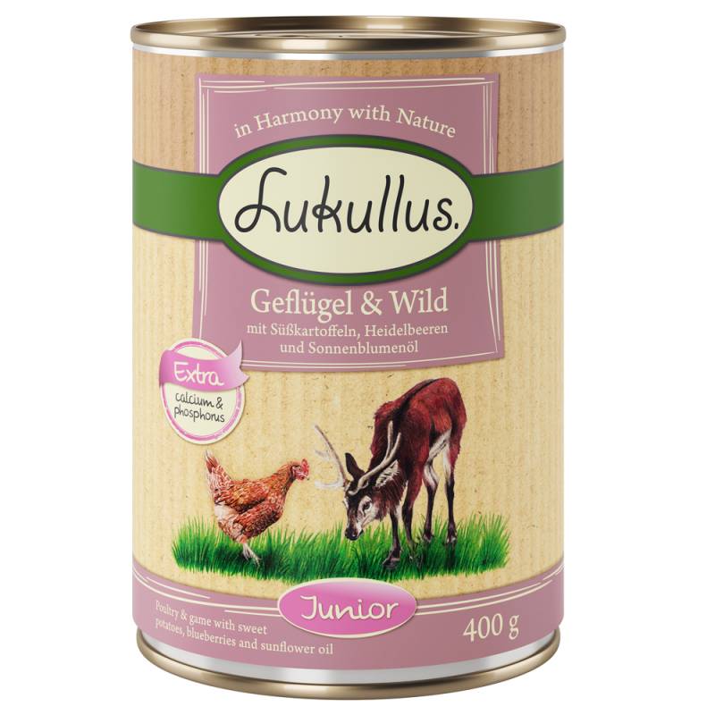 Lukullus Naturkost Junior Getreidefrei - 6 x 400 g Lukullus Naturkost Junior Getreidefrei - 6 x 400 g von Lukullus