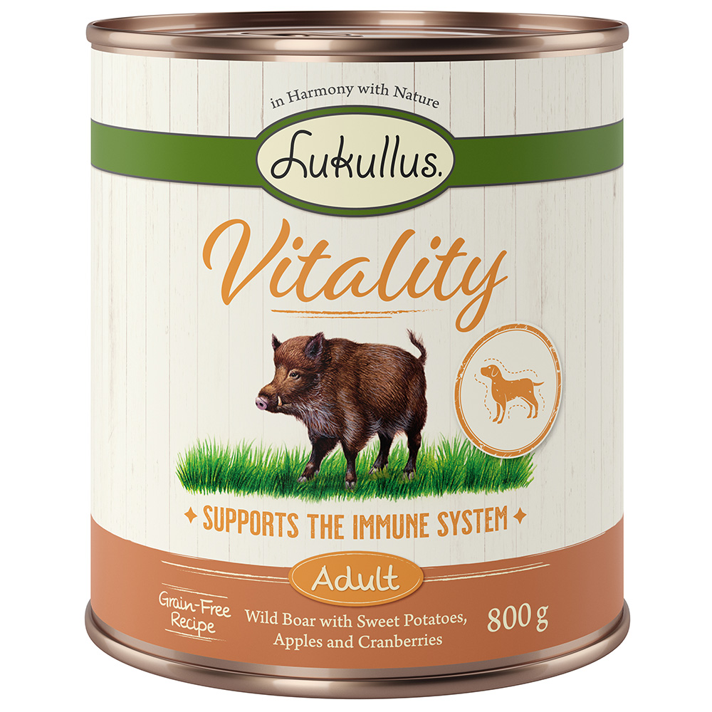 Lukullus Vitality Immunsystem: Wildschwein (getreidefrei) - 6 x 800 g von Lukullus