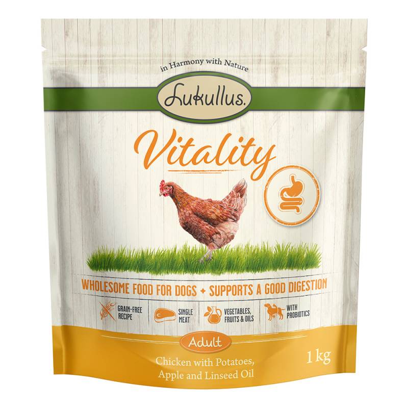 Lukullus Vitality Unterstützung der Verdauung: Huhn (getreidefrei) - 1 kg von Lukullus