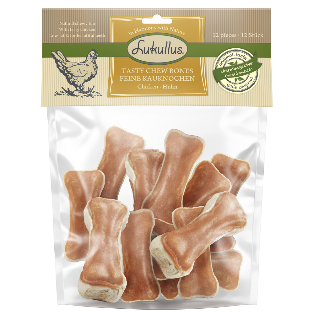 Lukullus feine Kauknochen 12 x 5 cm (120 g)  - Huhn von Lukullus