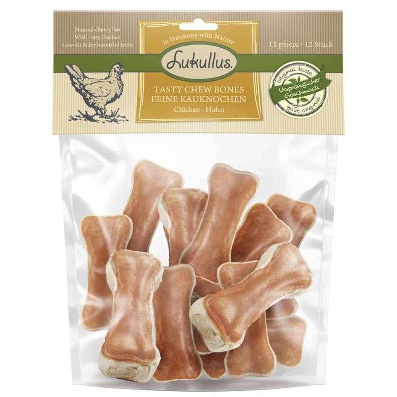 Lukullus feine Kauknochen 12 x 5 cm (120 g)  - Huhn von Lukullus
