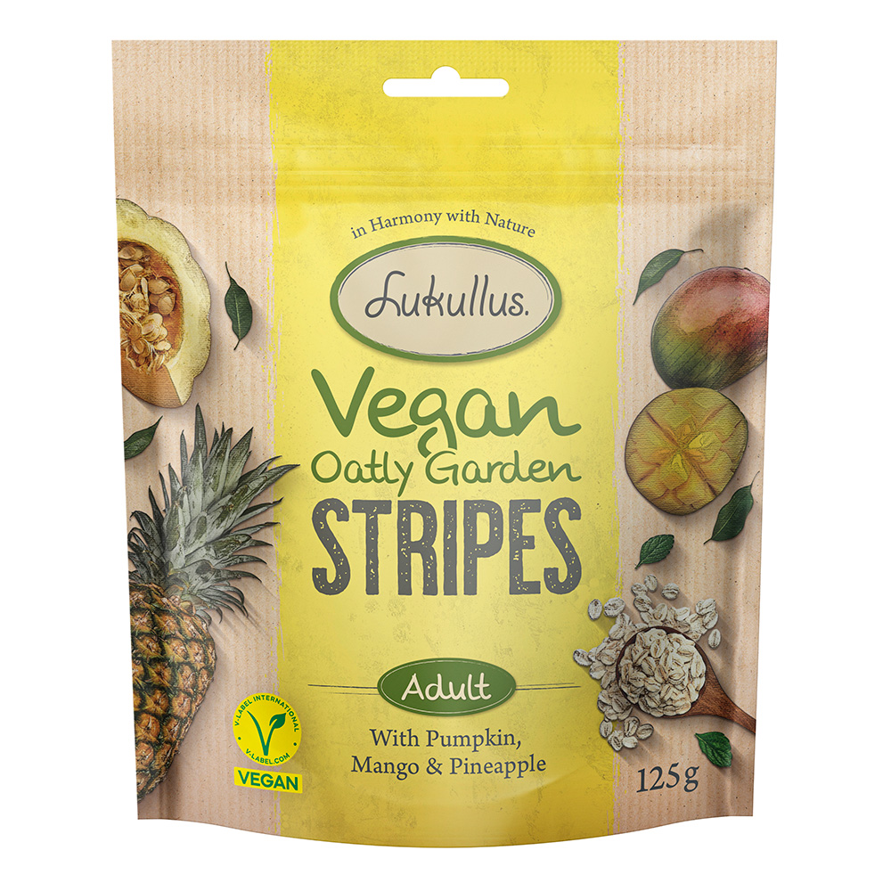 Lukullus zum Sonderpreis! - 125 g Vegan Garden Stripes: Kürbis, Mango & Ananas von Lukullus