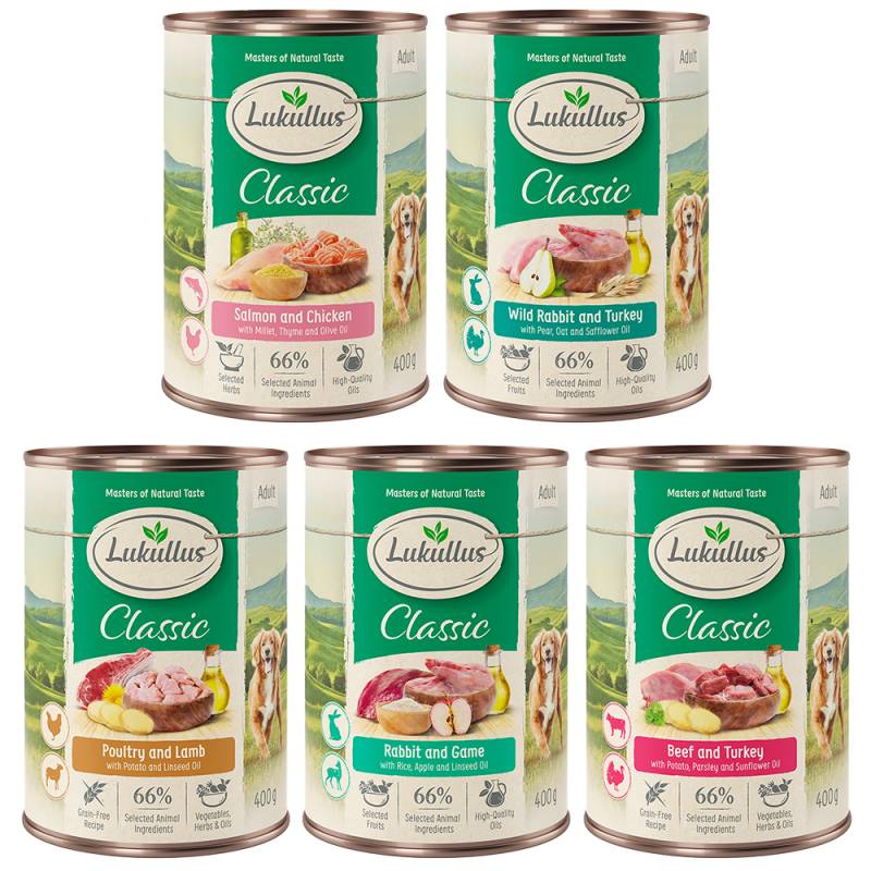 Probiermix Lukullus Naturkost Adult - 6 x 400 g (5 Sorten) von Lukullus