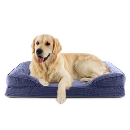 Lumaland orthopädisches Hundebett aus Cord | ergonomisches Hundesofa 110x75 cm - für große Hunde | Boden rutschfest | Füllung und Bezug waschbar | Hundekörbchen mit Memory Schaumstoff Lumaland orthopädisches Hundebett aus Cord | ergonomisches Hundesofa 110x75 cm - für große Hunde | Boden rutschfest | Füllung und Bezug waschbar | Hundekörbchen mit Memory Schaumstoff von Lumaland
