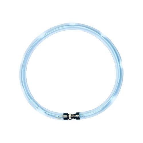 LumiVision® Akku Leuchthalsband für Hunde, wiederaufladbar, wasserdicht, Größe 35, blau von LumiVision