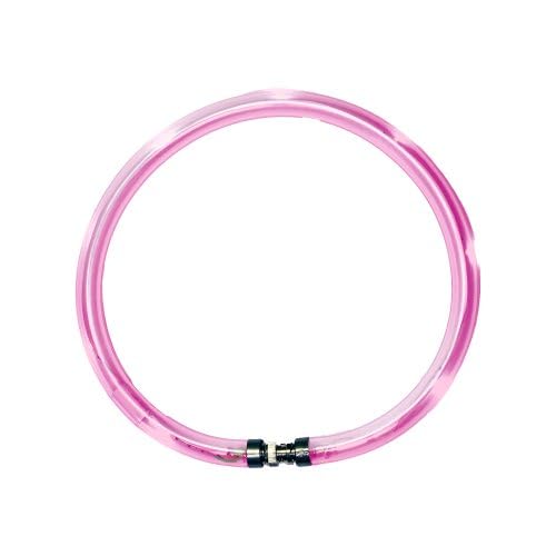 LumiVision® Akku Leuchthalsband für Hunde, wiederaufladbar, wasserdicht, Größe 50, rosa von LumiVision