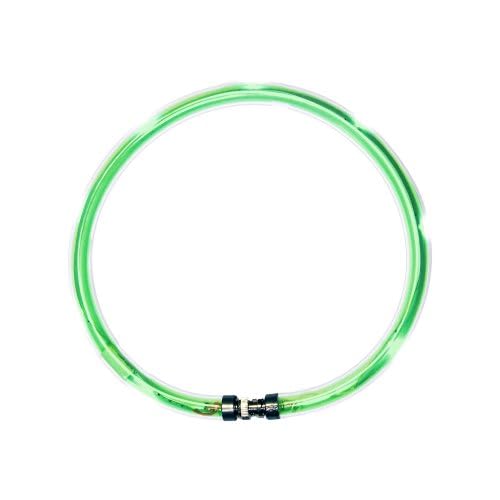 LumiVision® Akku Leuchthalsband für Hunde, wiederaufladbar, wasserdicht, Größe 60, grün von LumiVision