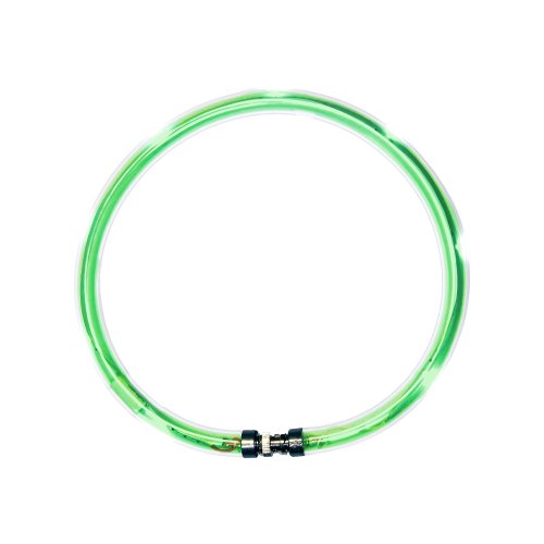 LumiVision Akku Leuchthalsband Wiederaufladbares, wasserdichtes LED Leuchthalsband für Hunde, 37.5 cm, grün von LumiVision