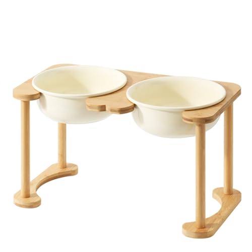 Esstisch für Haustiere mit Holzständer,erhöhte Futternäpfe mit Ständer,Keramiknapf,Einzelnapf/Doppelnapf,Separates Design,leicht zu reinigen,erhöhter Hundenapf aus Keramik mit rutschfestem Ständer Esstisch für Haustiere mit Holzständer,erhöhte Futternäpfe mit Ständer,Keramiknapf,Einzelnapf/Doppelnapf,Separates Design,leicht zu reinigen,erhöhter Hundenapf aus Keramik mit rutschfestem Ständer von LuminescentDream