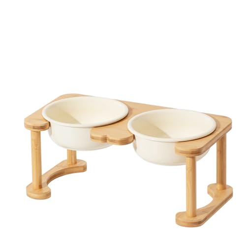 Esstisch für Haustiere mit Holzständer,erhöhte Futternäpfe mit Ständer,Keramiknapf,Einzelnapf/Doppelnapf,Separates Design,leicht zu reinigen,erhöhter Hundenapf aus Keramik mit rutschfestem Ständer Esstisch für Haustiere mit Holzständer,erhöhte Futternäpfe mit Ständer,Keramiknapf,Einzelnapf/Doppelnapf,Separates Design,leicht zu reinigen,erhöhter Hundenapf aus Keramik mit rutschfestem Ständer von LuminescentDream