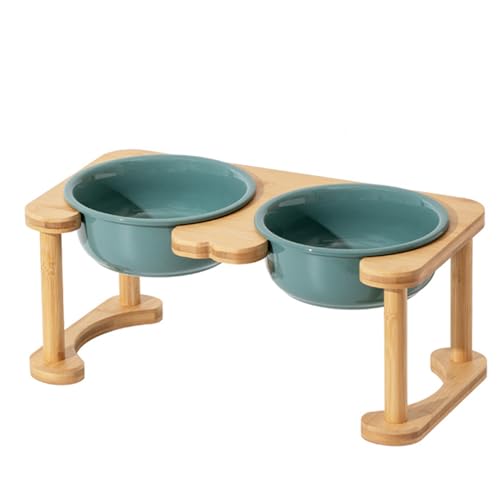 Esstisch für Haustiere mit Holzständer,erhöhte Futternäpfe mit Ständer,Keramiknapf,Einzelnapf/Doppelnapf,Separates Design,leicht zu reinigen,erhöhter Hundenapf aus Keramik mit rutschfestem Ständer Esstisch für Haustiere mit Holzständer,erhöhte Futternäpfe mit Ständer,Keramiknapf,Einzelnapf/Doppelnapf,Separates Design,leicht zu reinigen,erhöhter Hundenapf aus Keramik mit rutschfestem Ständer von LuminescentDream