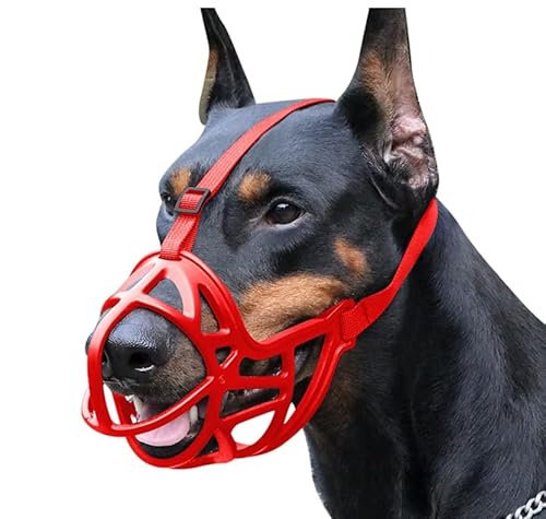 Sicherer Hunde-Maulkorb, Größe 5, kann keuchen und trinken, verhindert Beißen und Futterabfälle, ideal für Hunde mit längerer Nase, atmungsaktiver Maulkorb für kleine, mittelgroße und große Hunde, Sicherer Hunde-Maulkorb, Größe 5, kann keuchen und trinken, verhindert Beißen und Futterabfälle, ideal für Hunde mit längerer Nase, atmungsaktiver Maulkorb für kleine, mittelgroße und große Hunde, von Luminexia