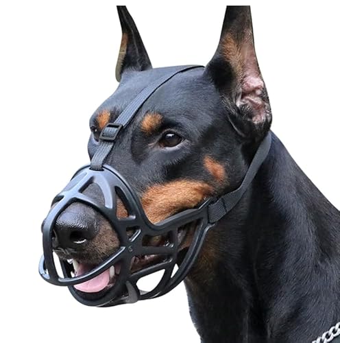Sicherer Hunde-Maulkorb, Größe 5, kann keuchen und trinken, verhindert Beißen und Futterabfälle, ideal für Hunde mit längerer Nase, atmungsaktiver Maulkorb für kleine, mittelgroße und große Hunde, Sicherer Hunde-Maulkorb, Größe 5, kann keuchen und trinken, verhindert Beißen und Futterabfälle, ideal für Hunde mit längerer Nase, atmungsaktiver Maulkorb für kleine, mittelgroße und große Hunde, von Luminexia