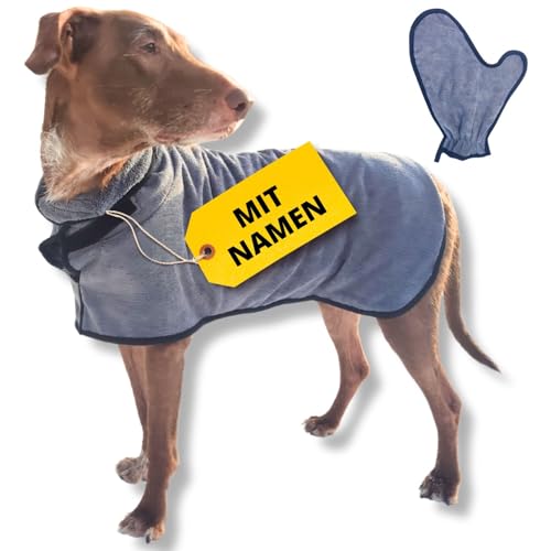 Bademantel Set für Hunde, Hundebademantel und Handschuh aus Mikrofaser für kleine,mittlere und große Hunde - Grau Badetuch Hund Hundehandtuch schnell trocknend, super saugfähig, für Hunde und Katzen Bademantel Set für Hunde, Hundebademantel und Handschuh aus Mikrofaser für kleine,mittlere und große Hunde - Grau Badetuch Hund Hundehandtuch schnell trocknend, super saugfähig, für Hunde und Katzen von Luminoza