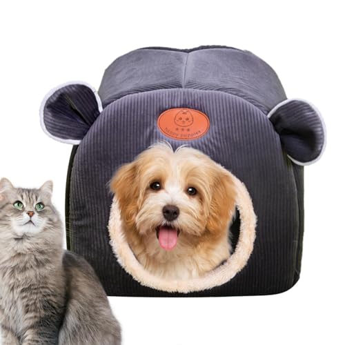 Beheiztes Katzenhaus, Geschlossenes Katzenhöhlenbett, Bequemes Haustiernest Zwinger mit Reißverschluss, Winter Hundehütte, Haus Versteck für Katzen Kaninchen, Hasen, Haustiere und Hunde Groß Beheiztes Katzenhaus, Geschlossenes Katzenhöhlenbett, Bequemes Haustiernest Zwinger mit Reißverschluss, Winter Hundehütte, Haus Versteck für Katzen Kaninchen, Hasen, Haustiere und Hunde Groß von Lumiscent