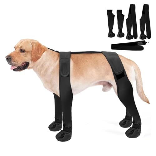Hosenträgerstiefel für Hunde, weich, wasserdicht, Pfotenschutz, rutschfeste Winterschuhe, verstellbare Schuhe für Hundepfoten, schützt vor heißem, kaltem und nassem Wetter Hosenträgerstiefel für Hunde, weich, wasserdicht, Pfotenschutz, rutschfeste Winterschuhe, verstellbare Schuhe für Hundepfoten, schützt vor heißem, kaltem und nassem Wetter von Lumiscent