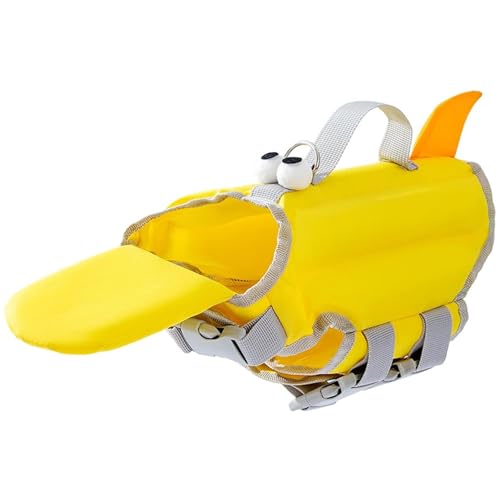 Hundeschwimmweste, verstellbarer Hunde-Badeanzug, Lebensretter mit Halsschwimmer, großes Augen-Design, Schwimmanzug, schnell trocknender Haustier-Badeanzug für kleine, mittelgroße und große Hunde Hundeschwimmweste, verstellbarer Hunde-Badeanzug, Lebensretter mit Halsschwimmer, großes Augen-Design, Schwimmanzug, schnell trocknender Haustier-Badeanzug für kleine, mittelgroße und große Hunde von Lumiscent
