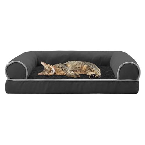 Katzenbett | Welpenschlafbett mit Rutschfester Unterseite – Katzen-Sofabett, Welpenbett, Haustier-Couch-Bett, Welpenschlafbett, Haustierbett für Indoor-Katzen, kleine Hunde Katzenbett | Welpenschlafbett mit Rutschfester Unterseite – Katzen-Sofabett, Welpenbett, Haustier-Couch-Bett, Welpenschlafbett, Haustierbett für Indoor-Katzen, kleine Hunde von Lumiscent