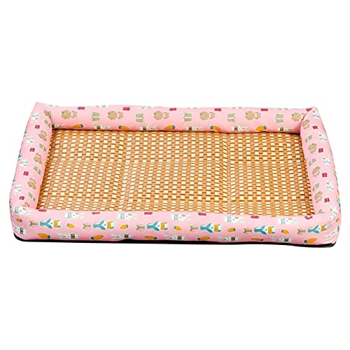 Kühlmatte für Hunde, Bambus, Sommer-Schlafmatte, Kühlbett, Kühlbett, Kühlbett für kleine, mittelgroße Haustiere, Welpen, Kätzchen Kühlmatte für Hunde, Bambus, Sommer-Schlafmatte, Kühlbett, Kühlbett, Kühlbett für kleine, mittelgroße Haustiere, Welpen, Kätzchen von Lumiscent