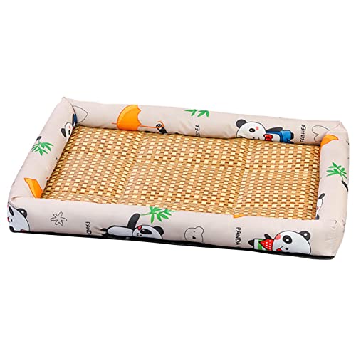 Kühlmatte für Hunde, Bambus, Sommer-Schlafmatte, Kühlbett, Kühlbett, Kühlbett für kleine, mittelgroße Haustiere, Welpen, Kätzchen Kühlmatte für Hunde, Bambus, Sommer-Schlafmatte, Kühlbett, Kühlbett, Kühlbett für kleine, mittelgroße Haustiere, Welpen, Kätzchen von Lumiscent