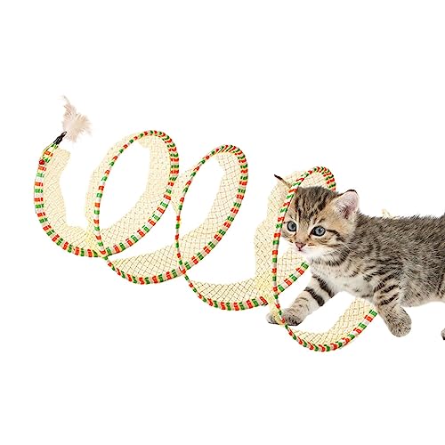 Lumiscent Katzenspieltunnelspielzeug, Katzentunnelspielzeug für den Innenbereich, Zusammenklappbares Pet Tube Interaktives Spielspielzeug mit Ball, Pet Adventure Tunnelspielzeug für Hunde, von Lumiscent