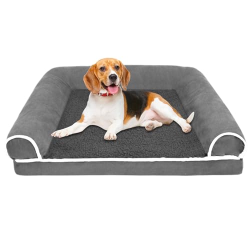 Schlafsofa für Hunde, Welpenschlafbett mit Rutschfester Unterseite, Katzen-Couchbett, Katzen-Sofabett, Haustier-Couch-Bett, gemütliches Haustierbett für Welpen und Kätzchen Schlafsofa für Hunde, Welpenschlafbett mit Rutschfester Unterseite, Katzen-Couchbett, Katzen-Sofabett, Haustier-Couch-Bett, gemütliches Haustierbett für Welpen und Kätzchen von Lumiscent