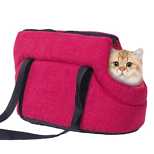 Tragetasche für Kätzchen, tragbare Hundetragetasche, tragbare Hundetragetasche, Schultertasche für kleine Hunde, Kätzchen, Rot Tragetasche für Kätzchen, tragbare Hundetragetasche, tragbare Hundetragetasche, Schultertasche für kleine Hunde, Kätzchen, Rot von Lumiscent