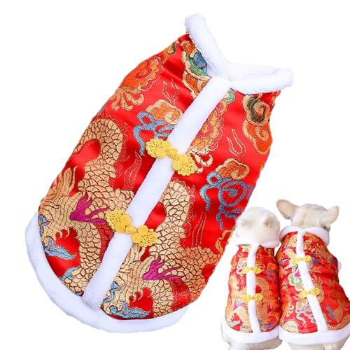 Winterweste für Haustiere, bestickt, Drachenmantel, bequem, einfach zu tragen, chinesische Weste, Glück, Frühlingsfest, Kleidung für Katzen, Kätzchen und kleine Hunde Winterweste für Haustiere, bestickt, Drachenmantel, bequem, einfach zu tragen, chinesische Weste, Glück, Frühlingsfest, Kleidung für Katzen, Kätzchen und kleine Hunde von Lumiscent