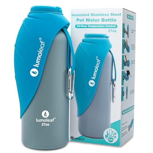 LumoLeaf Isolierte Edelstahl-Wasserflasche für Hunde, 800 ml – Hält Wasser stundenlang kühl oder warm, Langlebig & Tragbar für Reisen, Breite Öffnung für Einfaches Befüllen & Reinigen LumoLeaf Isolierte Edelstahl-Wasserflasche für Hunde, 800 ml – Hält Wasser stundenlang kühl oder warm, Langlebig & Tragbar für Reisen, Breite Öffnung für Einfaches Befüllen & Reinigen von LumoLeaf