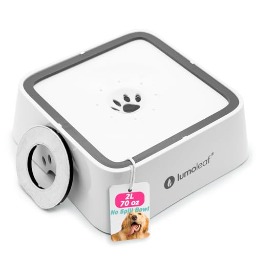 LumoLeaf Wassernapf für Hunde, 2L, Anti-Schwapp Fressnapf Hund Unterwegs mit Kohlefilter, Hundenapf Reise Trinknapf Wasserspender von LumoLeaf