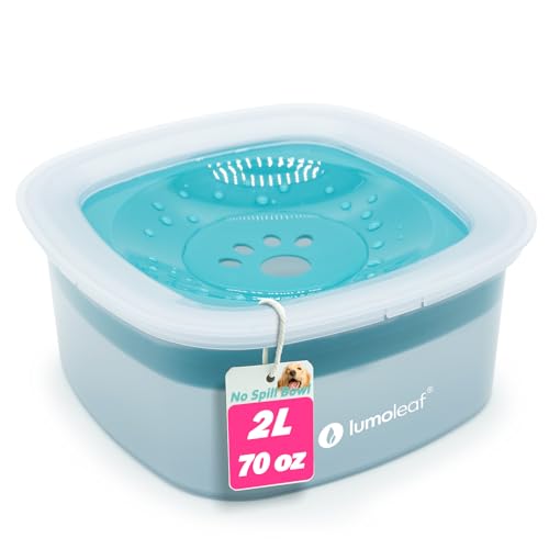 LumoLeaf Wassernapf für Hunde, kein Verschütten, 200 ml, langsamer Futterspender für unordentliche Trinker, hält langhaariges Hundemaul trocken, tropffreies, spritzwassergeschütztes Design von LumoLeaf