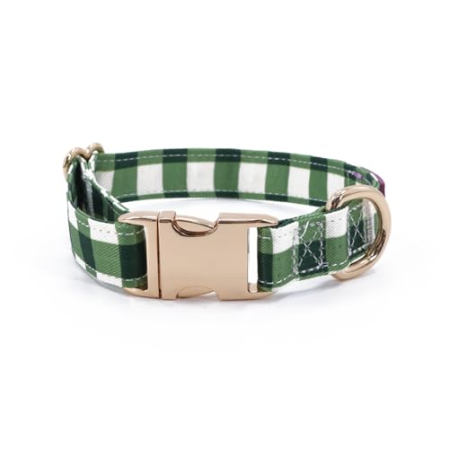LunaMarie Luxuriöses Hundehalsband, bezaubernde Designs, perfekt für den Alltag oder besondere Anlässe (Olivgrün, Größe M (nur Halsband)) von LunaMarie